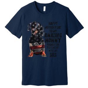 Dachshund Happy Mother's Day To My Amazing Mommy Premium T-Shirt