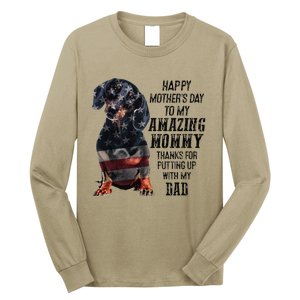 Dachshund Happy Mother's Day To My Amazing Mommy Long Sleeve Shirt