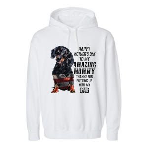 Dachshund Happy Mother's Day To My Amazing Mommy Garment-Dyed Fleece Hoodie