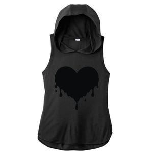 Dripping Heart Melting Heart Ladies PosiCharge Tri-Blend Wicking Draft Hoodie Tank