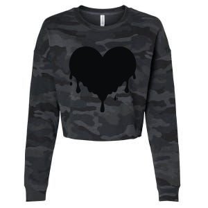 Dripping Heart Melting Heart Cropped Pullover Crew