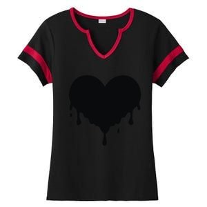 Dripping Heart Melting Heart Ladies Halftime Notch Neck Tee