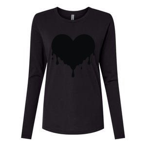 Dripping Heart Melting Heart Womens Cotton Relaxed Long Sleeve T-Shirt