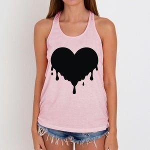 Dripping Heart Melting Heart Women's Knotted Racerback Tank