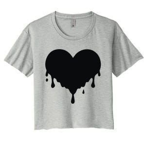 Dripping Heart Melting Heart Women's Crop Top Tee