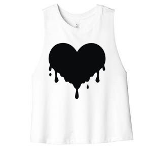 Dripping Heart Melting Heart Women's Racerback Cropped Tank