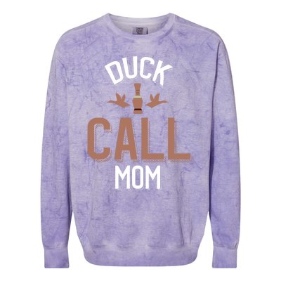 Duck Hunting Mom Duck Calling Family Gift Colorblast Crewneck Sweatshirt