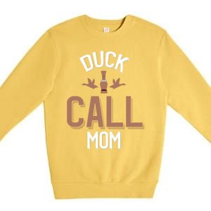 Duck Hunting Mom Duck Calling Family Gift Premium Crewneck Sweatshirt