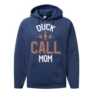 Duck Hunting Mom Duck Calling Family Gift Performance Fleece Hoodie