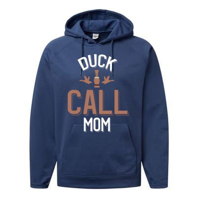 Duck Hunting Mom Duck Calling Family Gift Performance Fleece Hoodie