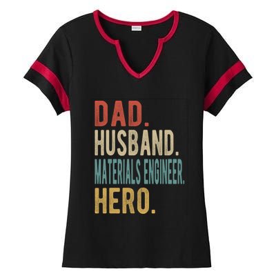 Dad Husband Materials Engineer Hero Funny Gift Ladies Halftime Notch Neck Tee