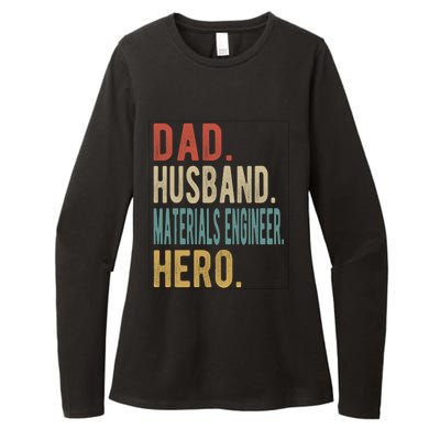 Dad Husband Materials Engineer Hero Funny Gift Womens CVC Long Sleeve Shirt