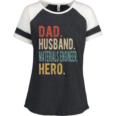 Dad Husband Materials Engineer Hero Funny Gift Enza Ladies Jersey Colorblock Tee