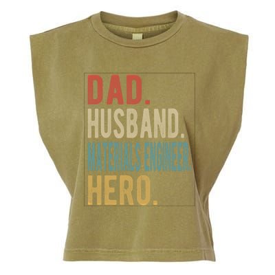 Dad Husband Materials Engineer Hero Funny Gift Garment-Dyed Women's Muscle Tee