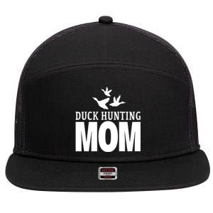 Duck Hunting Mom Flying Ducks Gift 7 Panel Mesh Trucker Snapback Hat