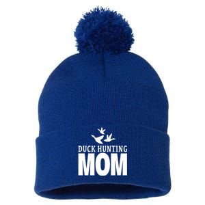 Duck Hunting Mom Flying Ducks Gift Pom Pom 12in Knit Beanie