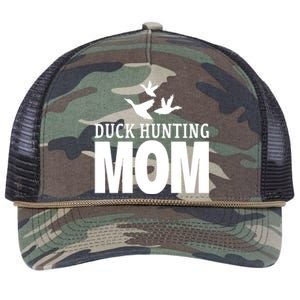 Duck Hunting Mom Flying Ducks Gift Retro Rope Trucker Hat Cap