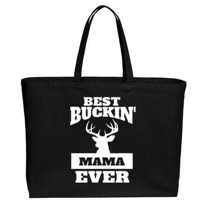 Deer Hunting Mom Gift Best Buckin Mama Ever Gift Cotton Canvas Jumbo Tote