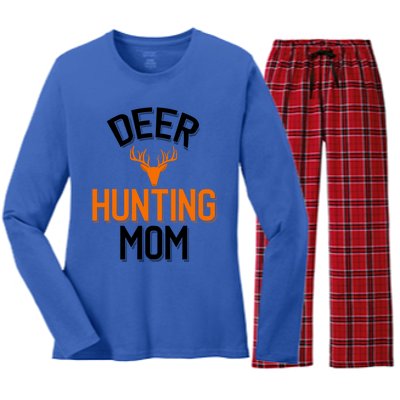 Deer Hunting Mom Cool Hunting Parent Funny Gift Women's Long Sleeve Flannel Pajama Set 