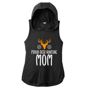 Deer Hunting Mom Gift Ladies PosiCharge Tri-Blend Wicking Draft Hoodie Tank