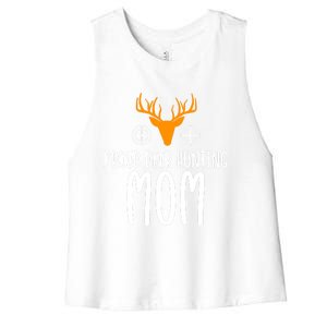 Deer Hunting Mom Gift Women's Racerback Cropped Tank