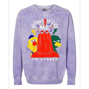 Don't Hug Me I'm Scareds Funny Saying Sarcasm Colorblast Crewneck Sweatshirt