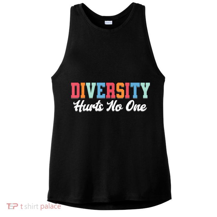 Diversity Hurts No One Lgbtq+ Gifts Human Rights Equality Ladies PosiCharge Tri-Blend Wicking Tank
