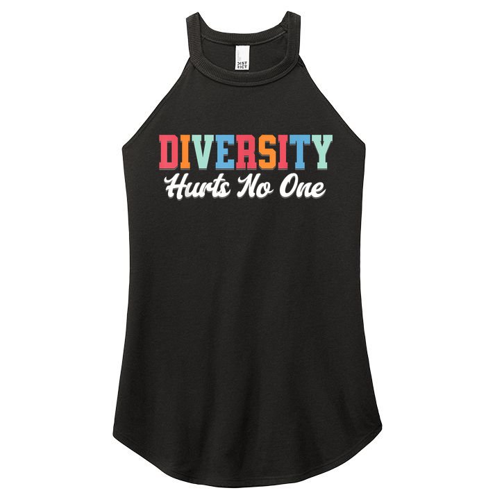 Diversity Hurts No One Lgbtq+ Gifts Human Rights Equality Women's Perfect Tri Rocker Tank