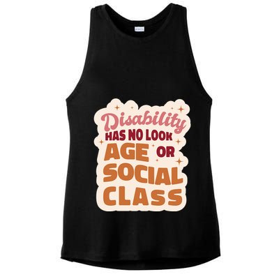 Disability Has No Look Age Or Social Class Ladies PosiCharge Tri-Blend Wicking Tank