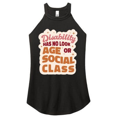 Disability Has No Look Age Or Social Class Women's Perfect Tri Rocker Tank