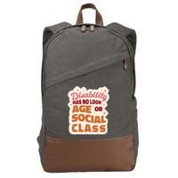 Disability Has No Look Age Or Social Class Cotton Canvas Backpack