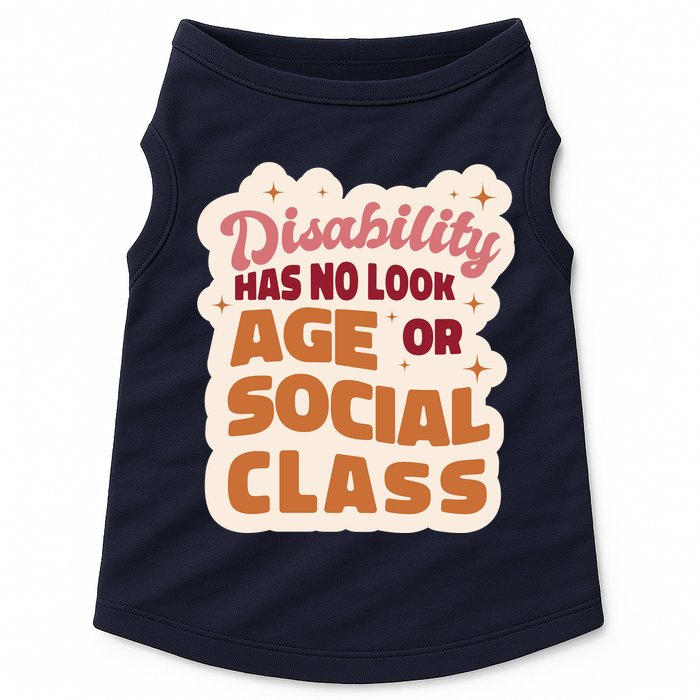 Disability Has No Look Age Or Social Class Doggie Tank