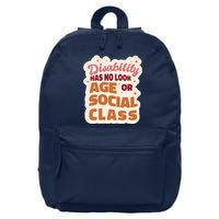 Disability Has No Look Age Or Social Class 16 in Basic Backpack