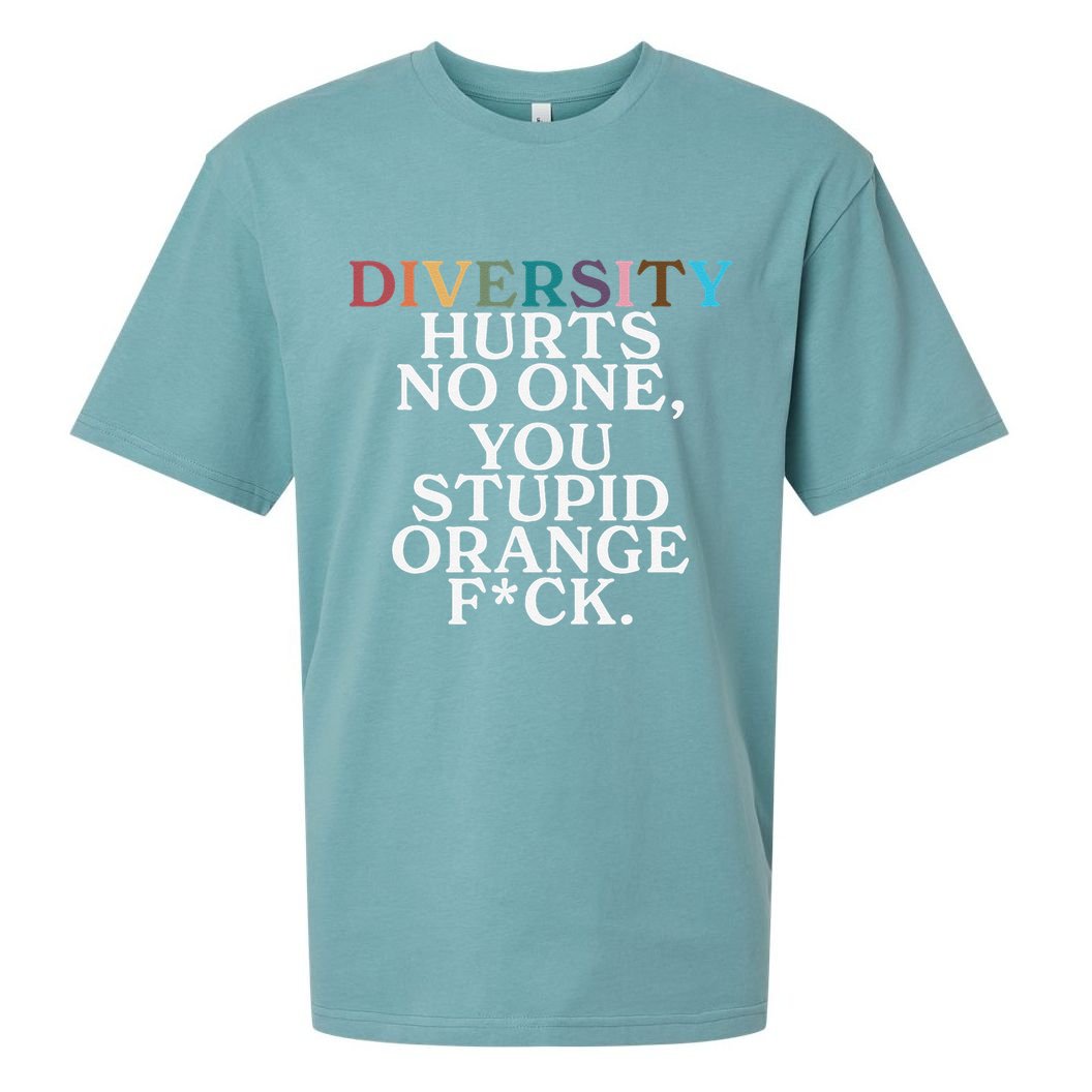 Diversity Hurts No One You Stupid Orange Fuck Gift Sueded Cloud Jersey T-Shirt