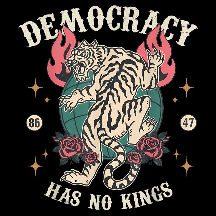 Democracy Has No Kings 86 47 Tiger Cooling Performance Crew T-Shirt