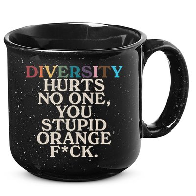 Diversity Hurts No One You Stupid Orange Fck 15oz Campfire Ceramic Mug