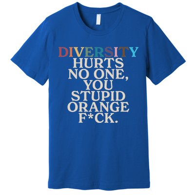 Diversity Hurts No One You Stupid Orange Fck Premium T-Shirt