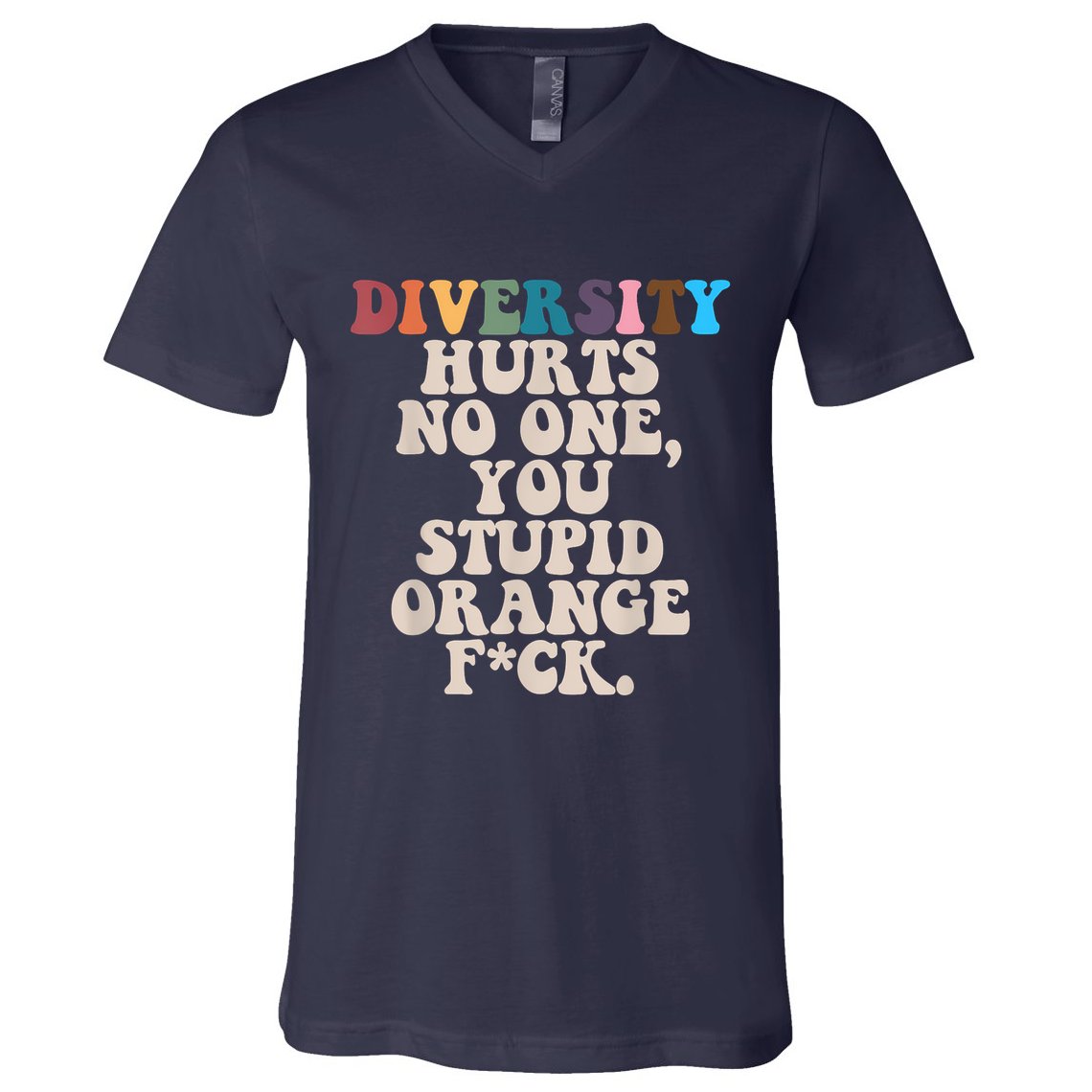 Diversity Hurts No One You Stupid Orange Fuck V-Neck T-Shirt