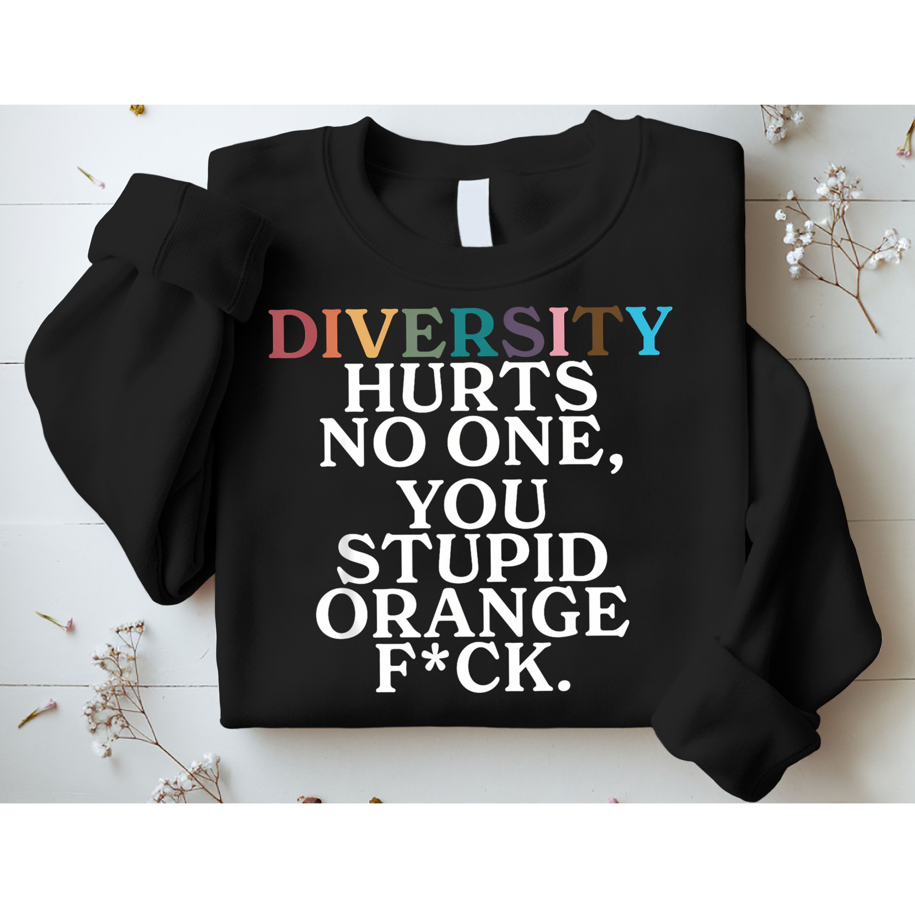 Diversity Hurts No One You Stupid Orange Fuck Sweatshirt