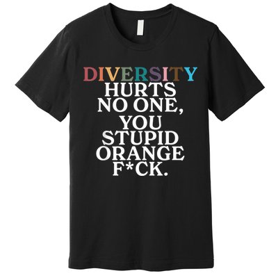 Diversity Hurts No One You Stupid Orange Fuck Premium T-Shirt