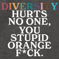 Diversity Hurts No One You Stupid Orange Fuck Vector Backpack