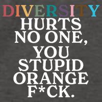Diversity Hurts No One You Stupid Orange Fck Vector Backpack