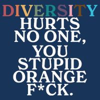 Diversity Hurts No One You Stupid Orange Fck Sustainable Bucket Hat