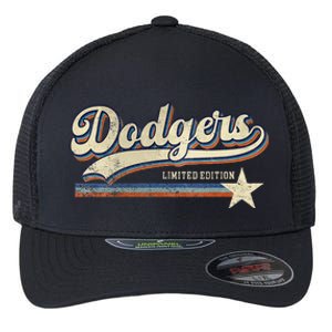 Dodgers Heart Name Flexfit Unipanel Trucker Cap