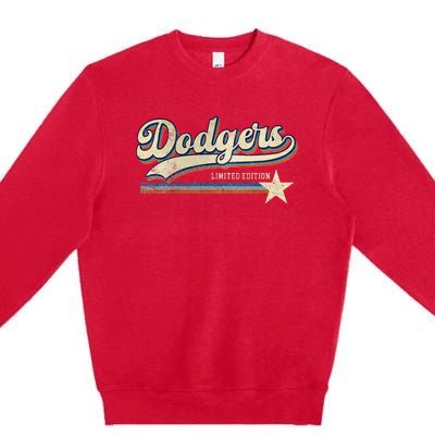 Dodgers Heart Name Premium Crewneck Sweatshirt