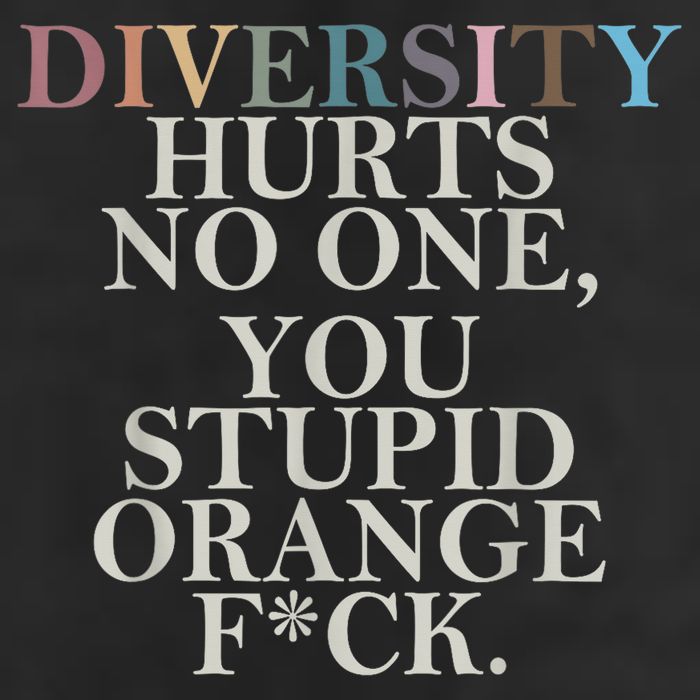 Diversity Hurts No One You Stupid Orange Fck Adult Drive Performance Visor