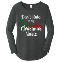 DonT Hate On My Christmas Music Graphic Sound Bar Women's Perfect Tri Tunic Long Sleeve Shirt