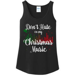 DonT Hate On My Christmas Music Graphic Sound Bar Ladies Essential Tank