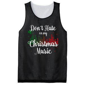 DonT Hate On My Christmas Music Graphic Sound Bar Mesh Reversible Basketball Jersey Tank