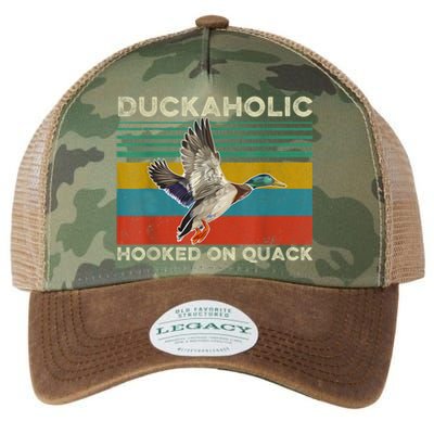 Duckaholic Hooked On Quack Funny Duck Hunting Hunter Gift Legacy Tie Dye Trucker Hat